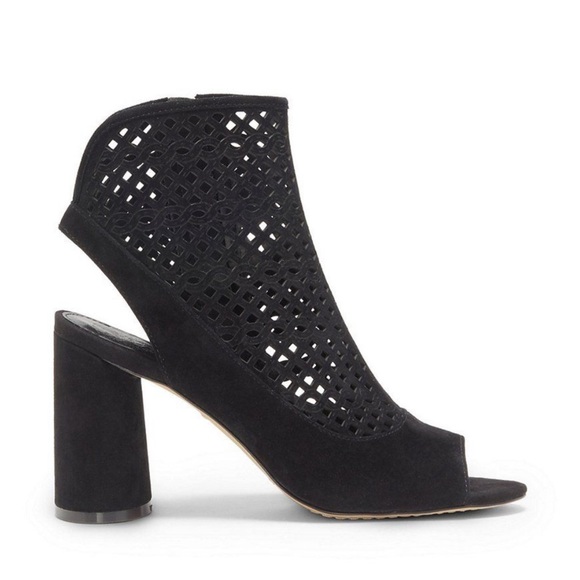 Vince Camuto Getty Laser Perforated Suede Bootie - Picture 10 of 11